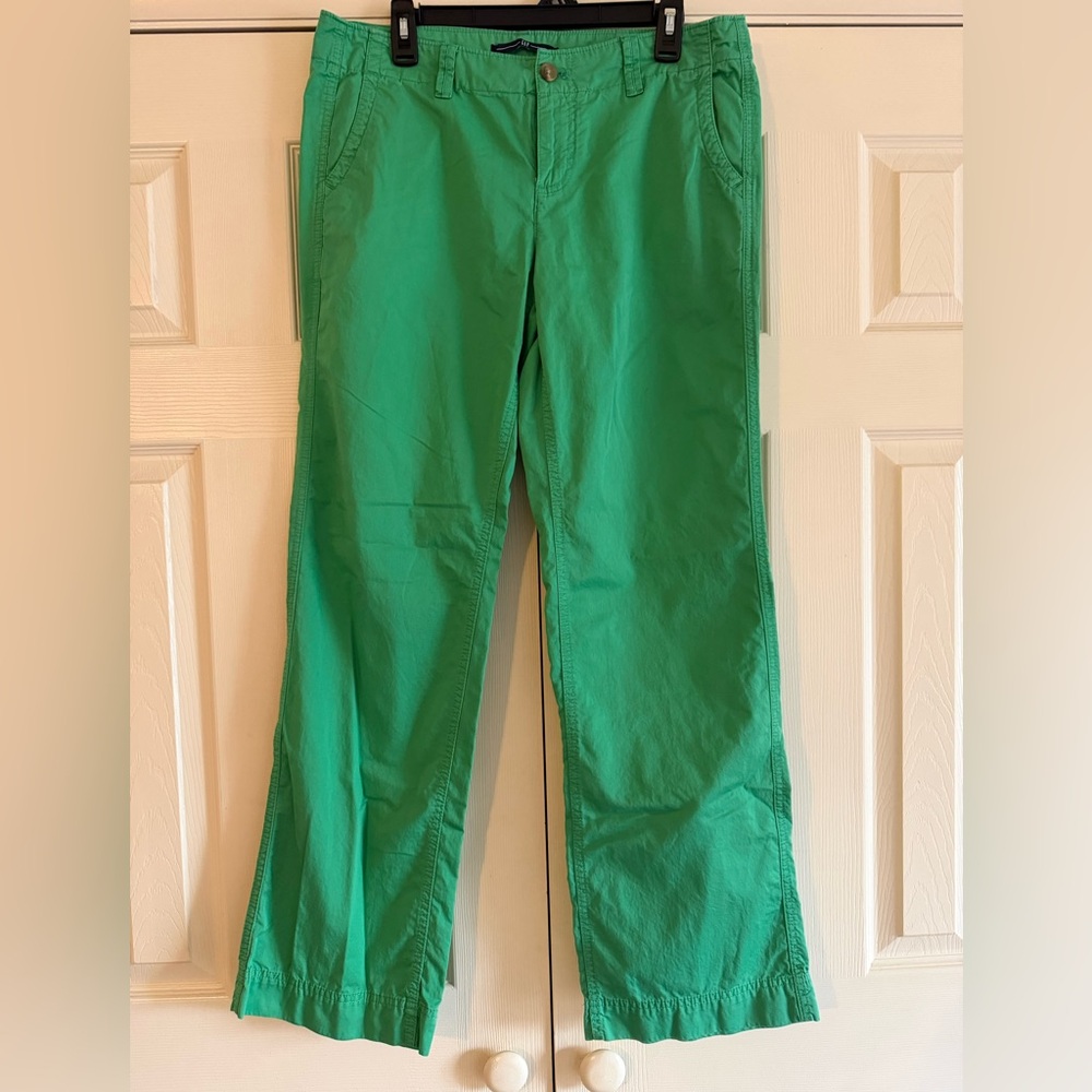 GAP Green Straight-Leg Women's Pants